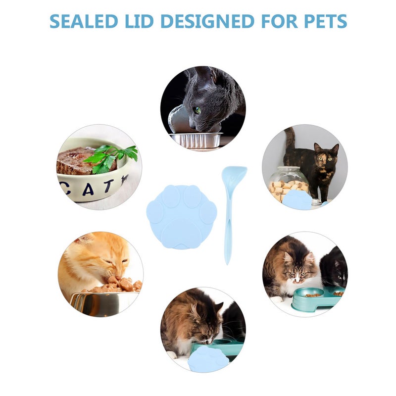 1 Set of Silicone Can Covers Pet Food Spoon Pet Feeding Spoon Silicone Can Lid - Image 5