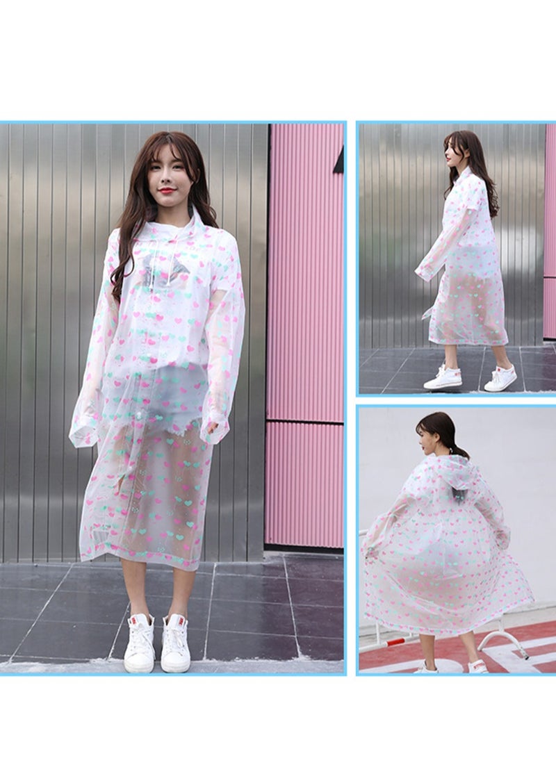 Suntown Rain Ponchos Raincoat EVA Waterproof Portable Rain Jacket Coats Camping Hiking Outerwear Reusable With Hoods and Open Sleeves for Adults Men Women - Image 2