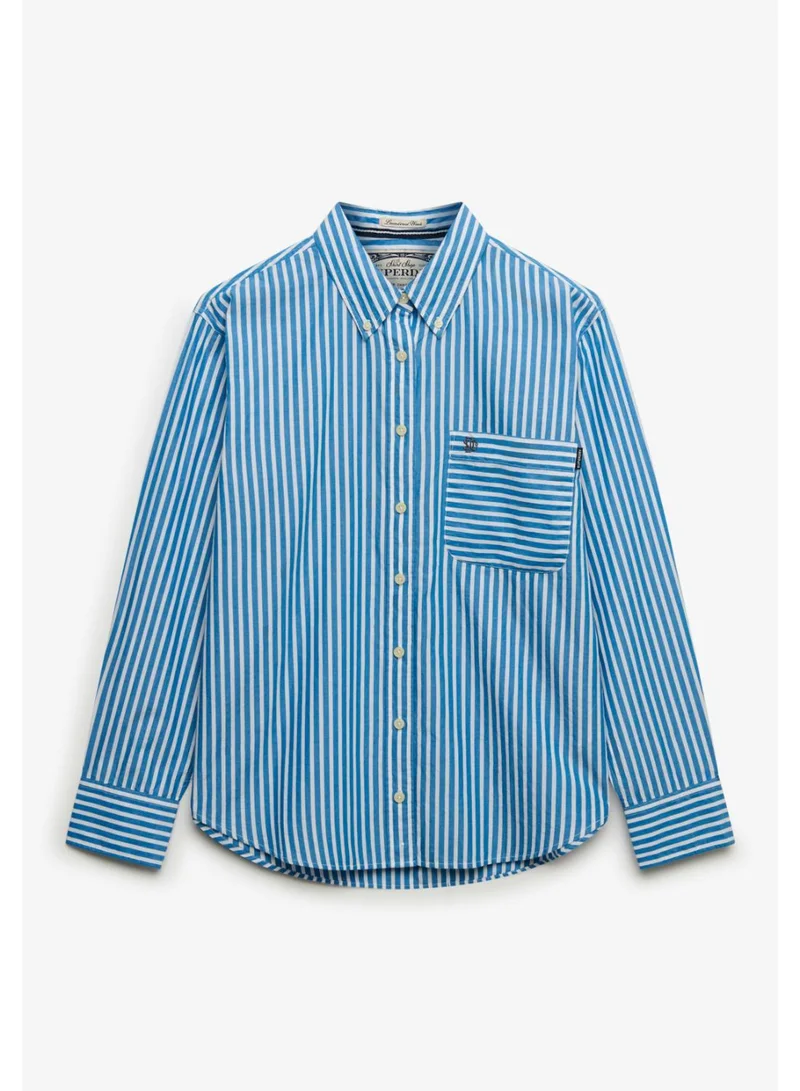 سوبر دراي Poplin Relaxed Long Sleeve Shirt