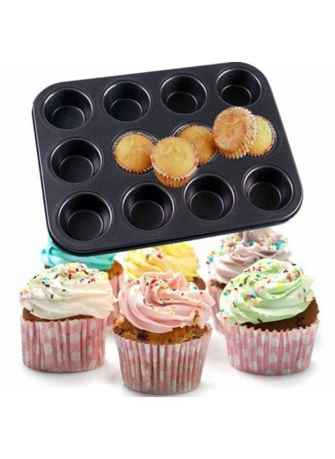 WISEUP - Tefal Cupcake 12 Hole Baking Muffin & 12 Cup Cake Selecon - Image 1