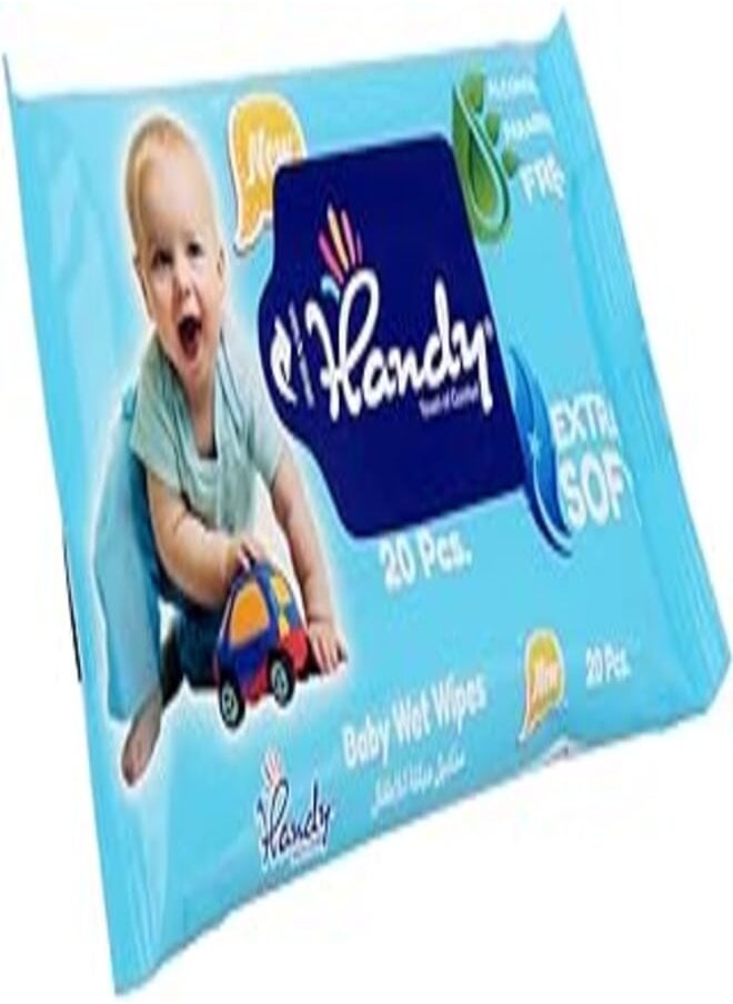 Handy Handy baby wet wipes pack of 20 wipes 