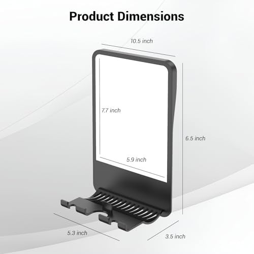 Infitrans Shower Mirror for Shaving Fogless with Multifunctional Storage for Razor and Shaving Foam Canister,Adjustable Angle Mirror (Black) - Image 3