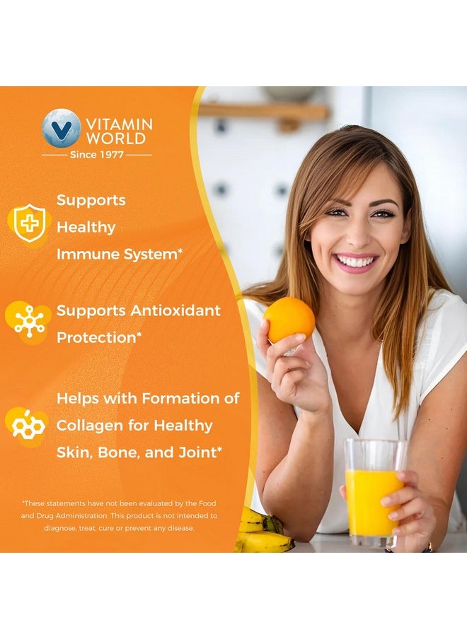 VITAMIN WORLD Vitamin World Vitamin C 1000 mg with Bioflavonoids, Immune Support, Antioxidant Protection, Vitamin C Supplement for Collagen Production, Bone & Skin Health, Gluten Free, 100 Capsules  - Image 4