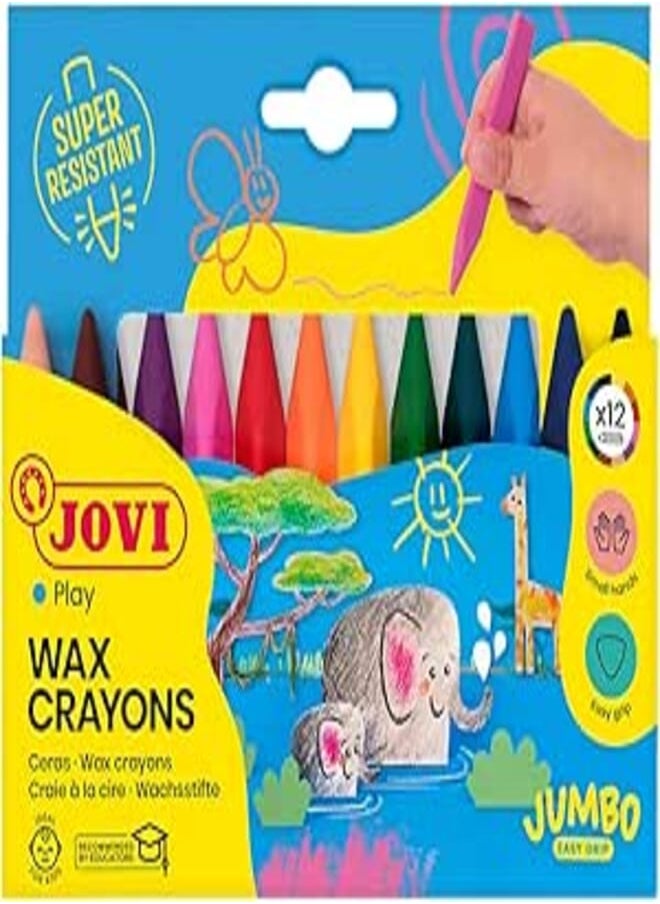 JOVI - Jovi Trimax Pack of 12 Triangular Crayons 146009 - Image 1