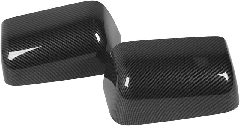 Side Rearview Mirror Cover, Scratch, ABS Material, 2PCS Left Right for F - 450 F - 550 Truck - Durable Protection, Easy Replacement, Fits Multiple Truck Models (Carbon Fiber Pattern) - Image 2