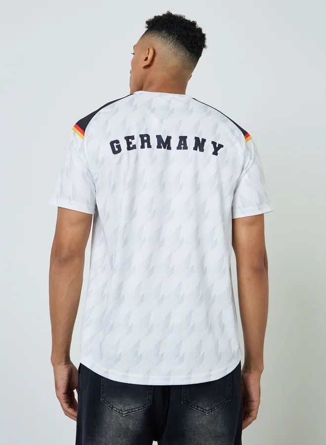 Styli Active White Men Germany Short Sleeve Jersey FIFA Football T-Shirt for Men | Best Price UAE