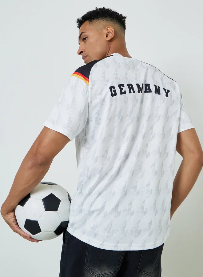 Styli Active White Men Germany Short Sleeve Jersey FIFA Football T-Shirt for Men | Best Price UAE