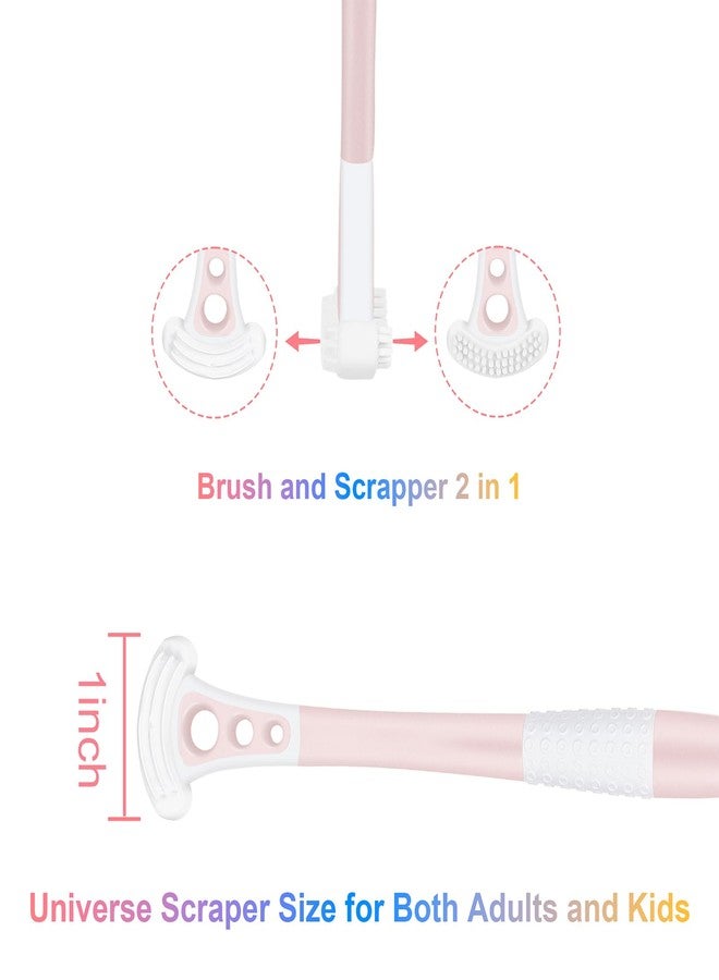 B Rush Extra Soft Toothbrush with Tongue Scraper - Tongue Scrubber with Flossing Bristles for Sensitive Teeth and Gums, Dental Travel Hygiene Brush Fresh Breath for Both Adults and Kids (Pack of 3) - Image 5