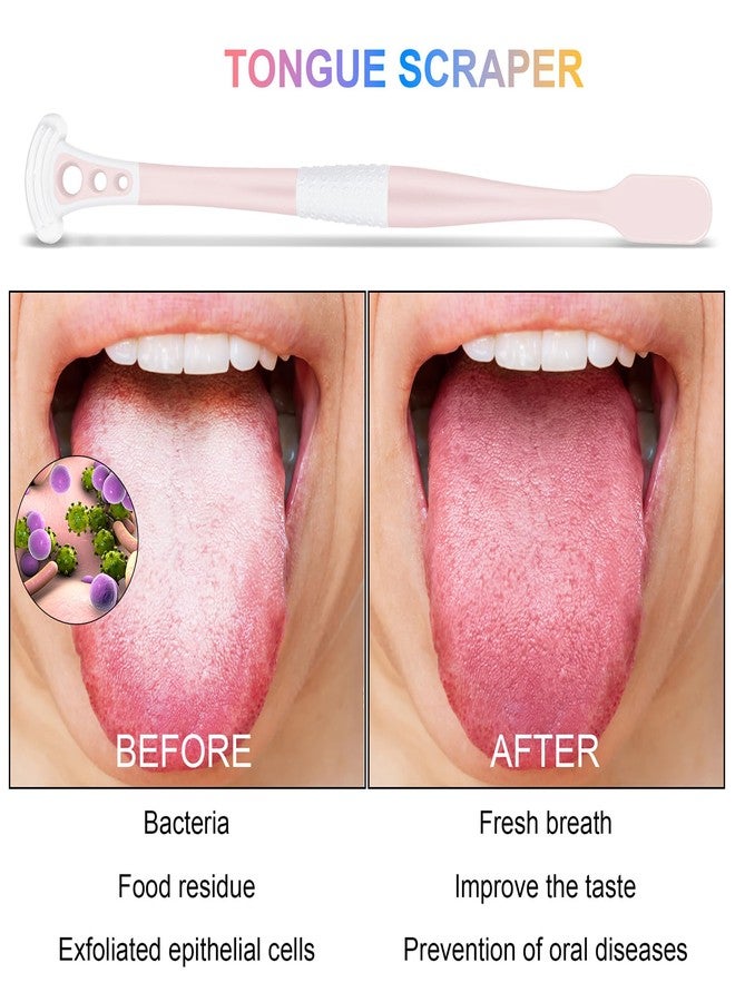 B Rush Extra Soft Toothbrush with Tongue Scraper - Tongue Scrubber with Flossing Bristles for Sensitive Teeth and Gums, Dental Travel Hygiene Brush Fresh Breath for Both Adults and Kids (Pack of 3) - Image 2