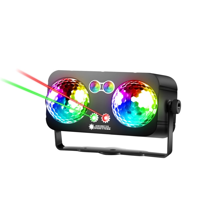 LED Stage Light 2 Head Sound Activated Strobe Light with Remote Control for Party KTV Bar DJ Disco Stage Lighting - Image 4