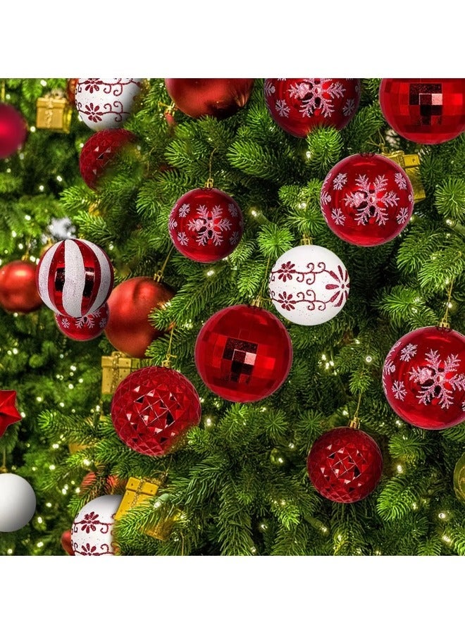 GGEROU 44Pcs Christmas Ball Ornaments Christmas Baubles Shatterproof Christmas Tree Balls Ornaments Hanging Decoration Assorted Ornament - Image 5