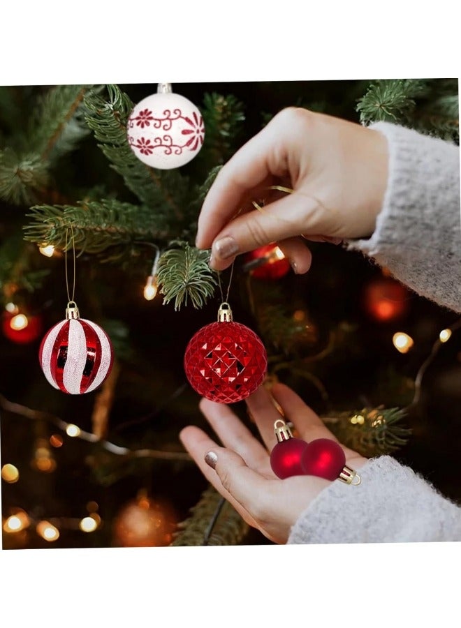 GGEROU 44Pcs Christmas Ball Ornaments Christmas Baubles Shatterproof Christmas Tree Balls Ornaments Hanging Decoration Assorted Ornament - Image 4