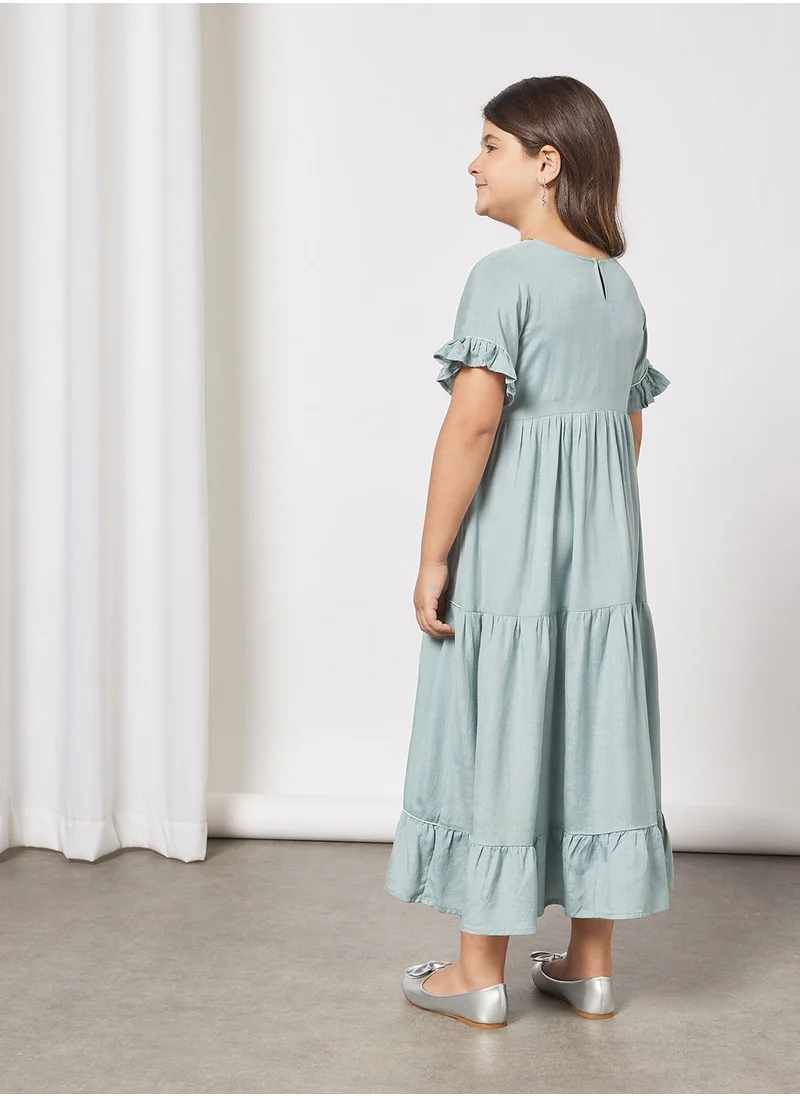 HANA & SARA Kids Embroidered Jalabiya