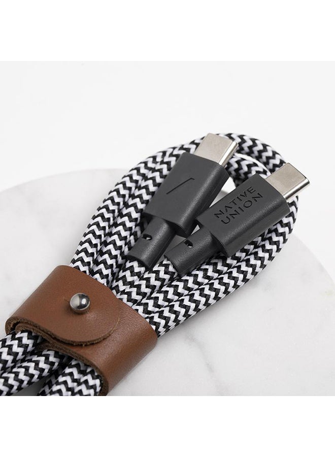 ناتيف يونيون كابل شحن برو من USB-C إلى USB-C قبعة بنقش حمار وحشي - Image 3