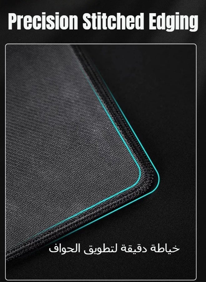 Woven Diamond Geometric Large Gaming Mouse Pad 900×400mm, Non-Slip Rubber Base With Stitched Edges, Desk Keyboard Mat - Image 4