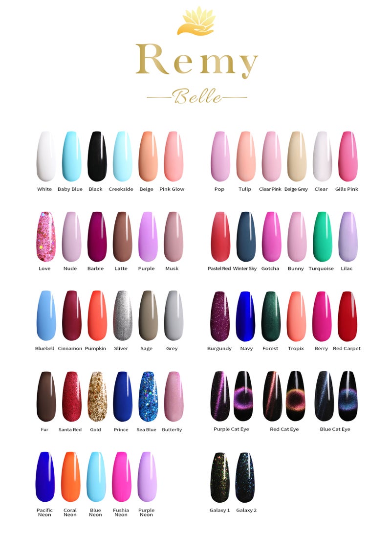 Remy Belle - Gel Nail Polish 11 ml Long Lasting, Chip Resistant, Requires Drying Under UV LED Lamp (Red Carpet) - Image 1