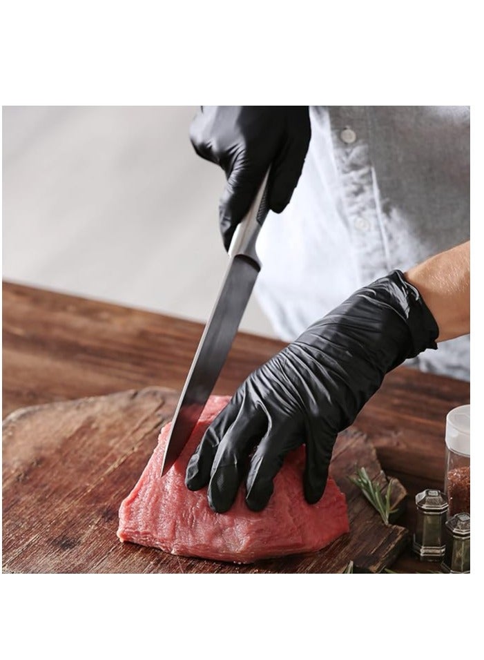 Black Disposable Vinyl Gloves,Latex Free, Powder-Free for Medical, Cooking  Cleaning, Disposable Gloves for Household, Food safe, 100/Box - Image 4