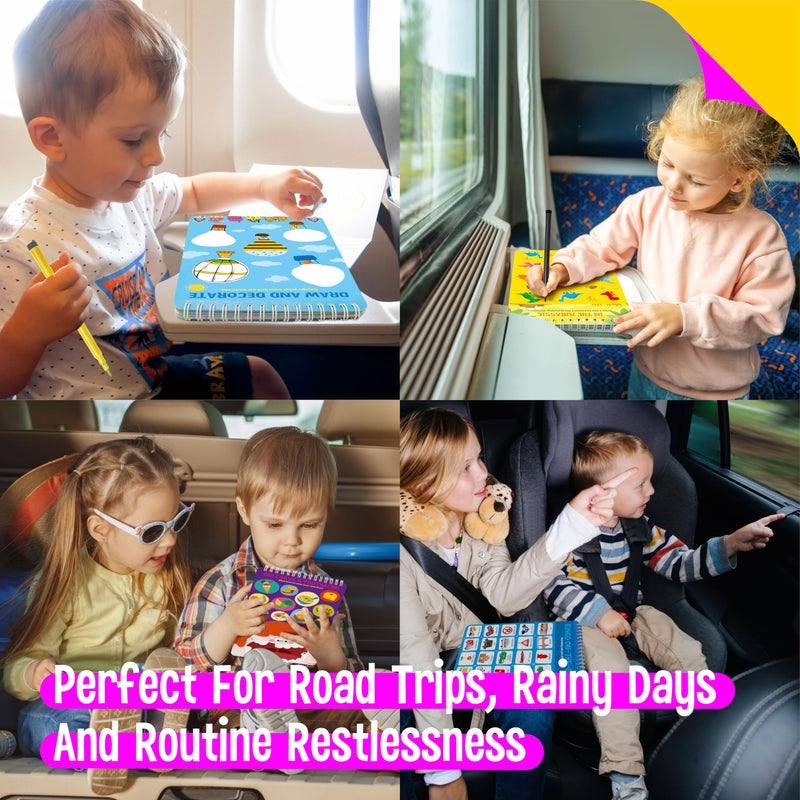 SpriteGru 31 Dry Erase Activities Book, Reusable & Erasable Game Pad, Explore and Find, Maze Matching TIC-TAC-Toe Dot to Dot Educational On The Go Toy and Learning Tool for Road Trip Airplane Travel - Image 4
