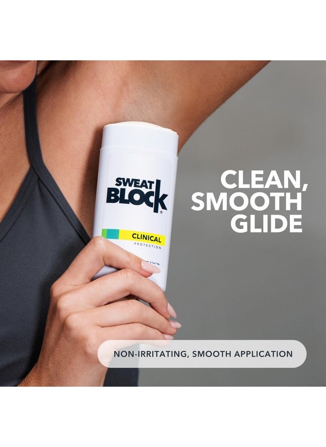 Sweatblock - SweatBlock CLINICAL Deodorant Antiperspirant for Women & Men - 48-Hour High Degree Sweat & Odor Protection, Coastal Fresh Scent (2 Pack) - Image 1