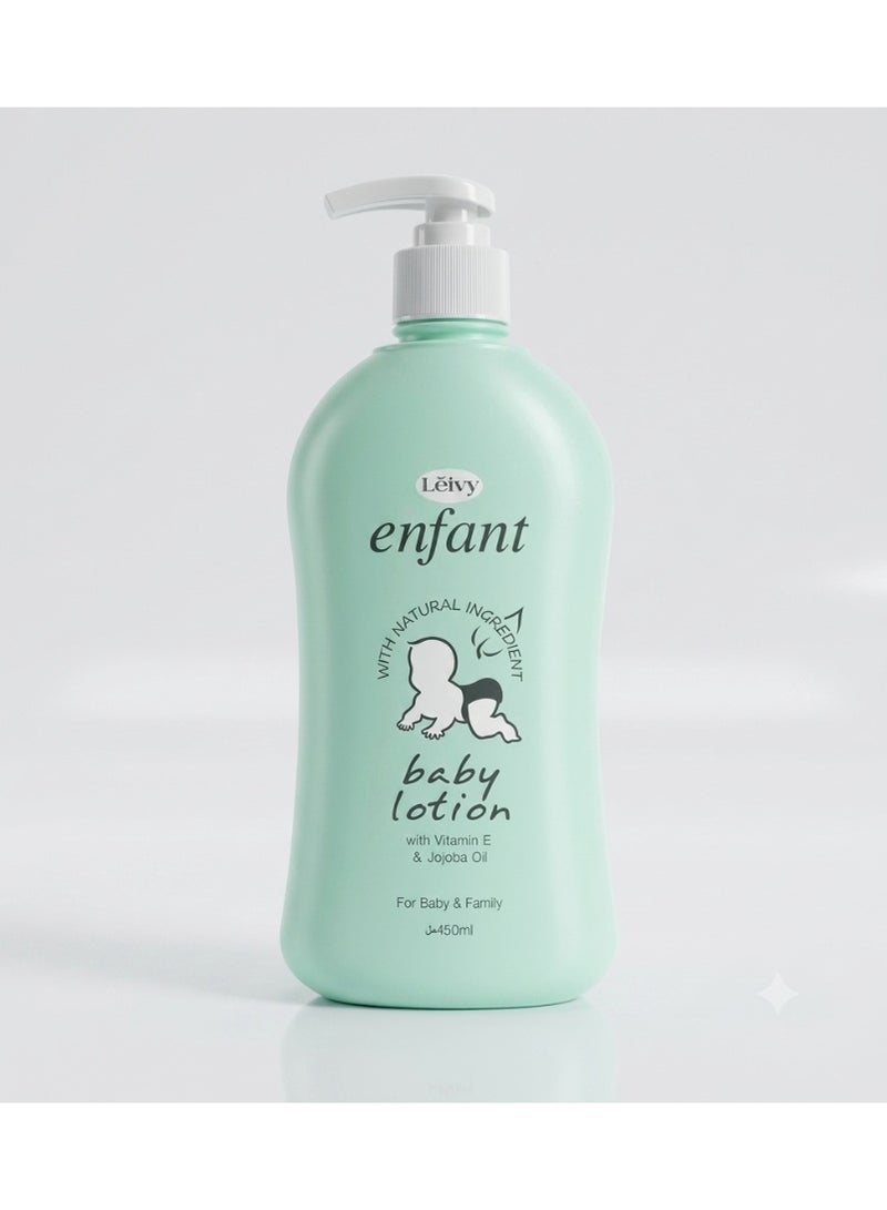 Leivy Enfant Baby Lotion With Vitamin E & Jojoba Oil 450 ML - Image 3
