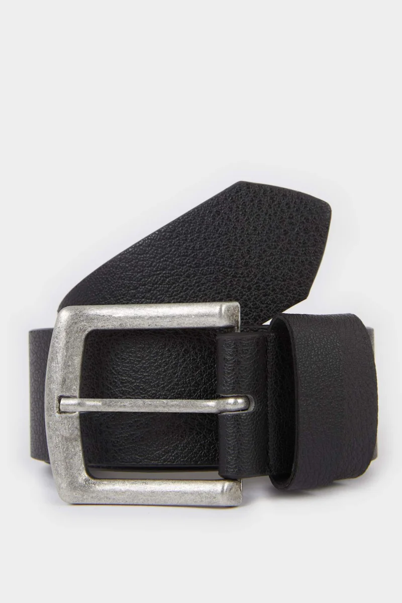 Defacto Man Rectangle Clasp Faux Leather