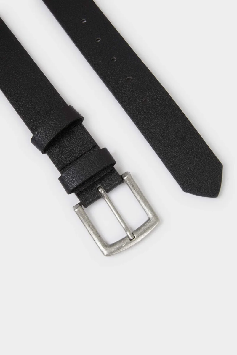 Defacto Man Rectangle Clasp Faux Leather