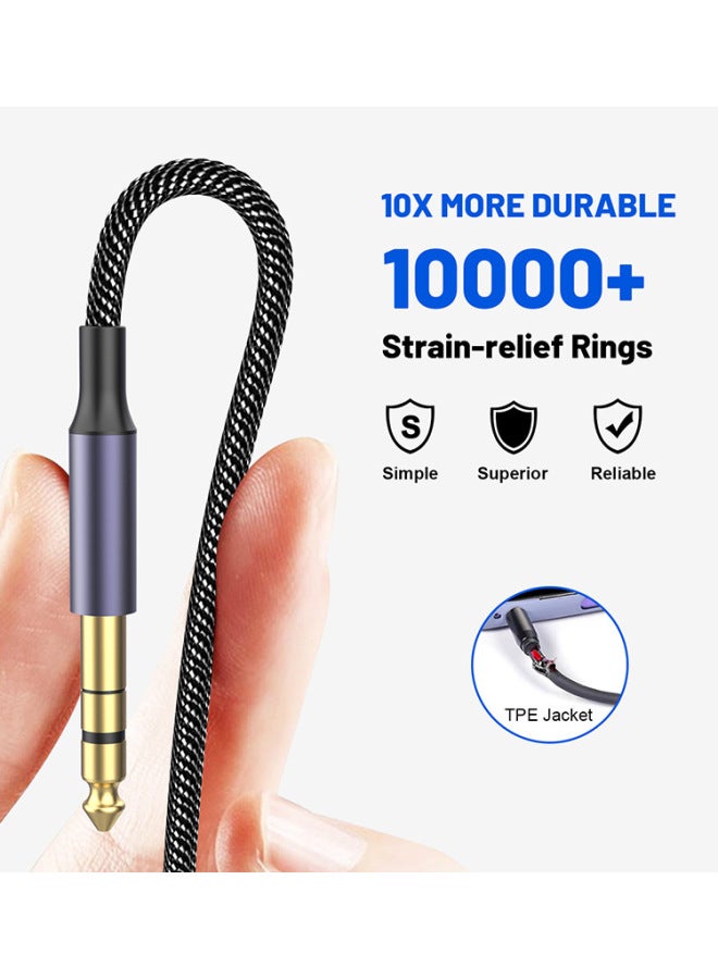 3.5 To 6.5 Audio Line Mobile Phone Notebook Flat Speaker Audio Amplifier Electric Guitar 6.35 Line Outlet-Color:Double 6.35 To 3.5-Length:25cm  - Image 5
