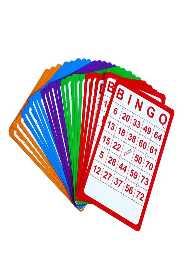 Yuanhe 100 Bingo Cards Resuable Bingo Paper Game Cardstock Bulk, 5 Colors - Image 5
