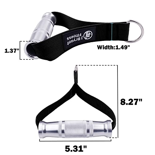 J Bryant Fitness Metal Gym Handles for Cable Machine Attachment Heavy Duty Aluminum Alloy Handle Grips Durable Workout Handles for Resistance Bands Pulley LAT Pull Down System (Black Thick) - Image 4