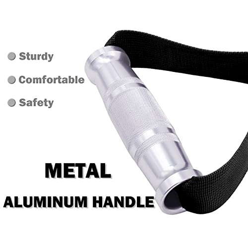 J Bryant Fitness Metal Gym Handles for Cable Machine Attachment Heavy Duty Aluminum Alloy Handle Grips Durable Workout Handles for Resistance Bands Pulley LAT Pull Down System (Black Thick) - Image 3