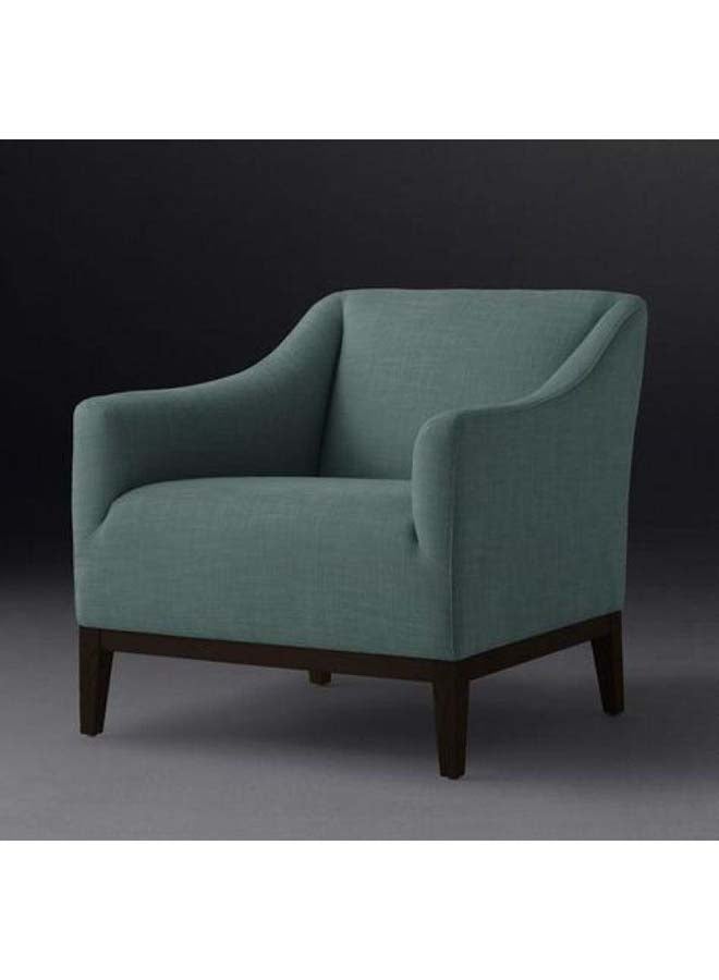 Al Home Tiffany Blue Linen Chair with Swedish Wood Frame By Alhome 80x85 cm 