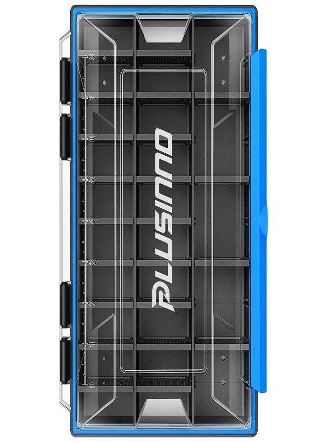 PLUSINNO Fishing Tackle Box, Waterproof Tackle Box Organizer with Removable Dividers - Image 1
