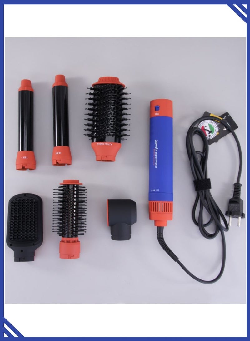 إنزو جهاز تصفيف الشعر الكهربائي ENZO EN-4133 6 في 1 – لفرد وتجعيد الشعر، فرشاة هوائية ساخنة ومجفف بخطوة واحدة بتقنية الأيونات لتصفيف احترافي في المنزل - Image 3