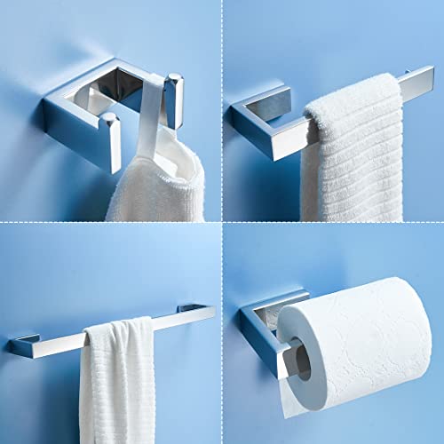 Fapully 5 Piece Bathroom Hardware Accessories Set Stainless Steel Wall Mounted,Chrome Polish Finished - Image 2