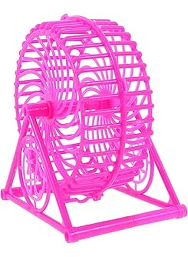 Pink Silent Hamster Wheel With Stand Plastic Running Spinner For Small Pets - Image 1