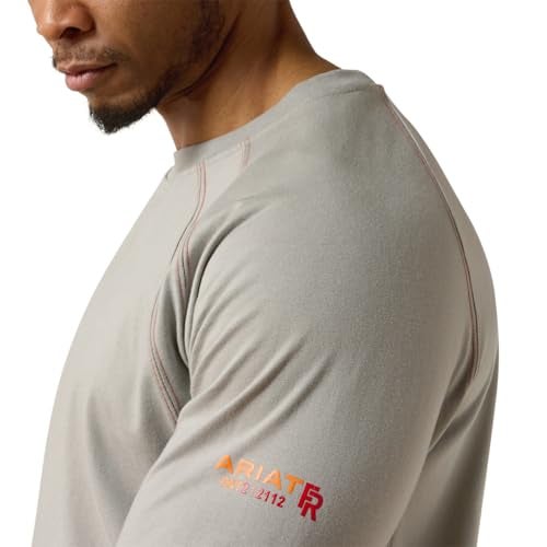 Ariat Men's Flame Resistant Long Sleeve Work Crew, Silver Fox, X-Large - Image 5