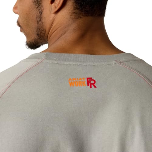 Ariat Men's Flame Resistant Long Sleeve Work Crew, Silver Fox, X-Large - Image 4