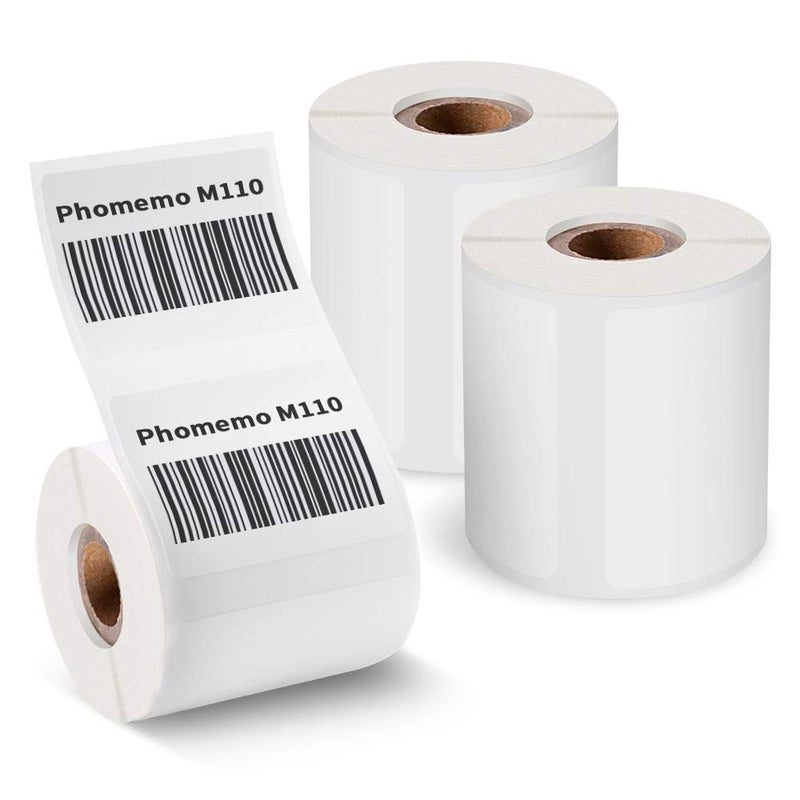 Phomemo M110 Label Printer Paper, 1.57"x1.18"(40x30mm) 690 Labels, Multi-Purpose Square Self-Adhesive Label for Phomemo M110 M110S M120 M200 M150 M250 M260 M108 M100 Label Printer, Black on White - Image 1