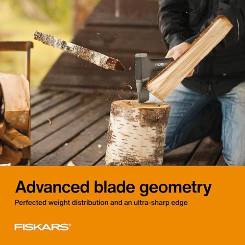 Fiskars فأس فيسكارس X11 للتقطيع، 17" قاطع فروع الأشجار وفأس خشبي للقطع الصغيرة مع مقبض ممتص للصدمات - Image 3