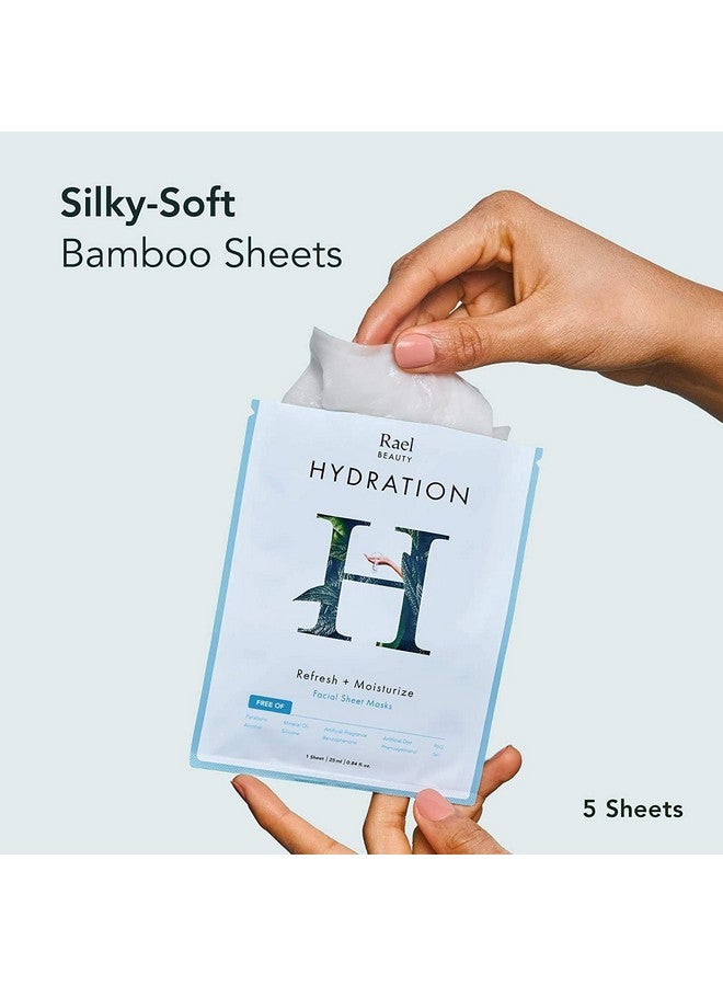 Rael Ael Face Mask Skin Care Hydrating Face Masks Bamboo Facial Sheet Mask Dewy Skin Care Hydrating And Moisturizing Made With Fruit Extracts All Skin Types (Hydration 5 Sheets)  - Image 3
