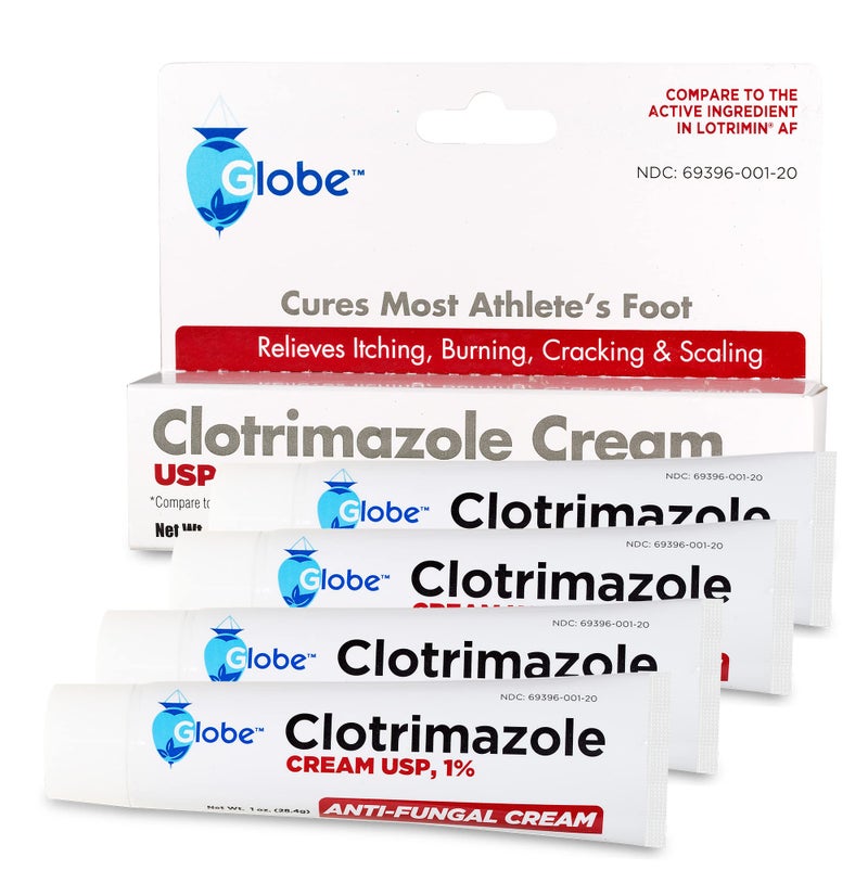 Globe Clotrimazole Antifungal Cream 1% USP, 4 oz (2 Pack), Anti Fungal Treatment, Relieves Itching, Burning, Cracking and Scaling Associated Athletes Foot, Jock Itch, Ringworm and More. (Total 8 oz) - Image 4