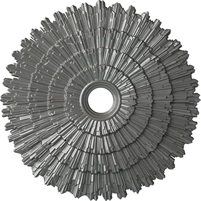 CM24ENSLS ERYN CEILING MEDALLION, 24 3/4"OD X 3 1/4"ID X 1 7/8"P, HAND-PAINTED SILVER - Image 1