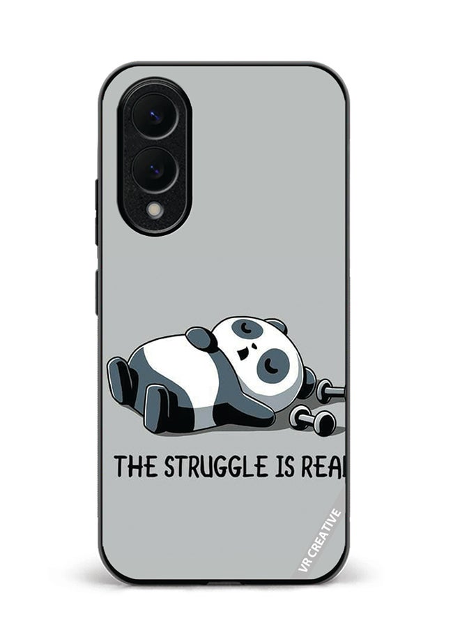 VR CREATIVE Protective Case Cover For Samsung Galaxy S25 Edge Struggle Is Real Design Multicolour