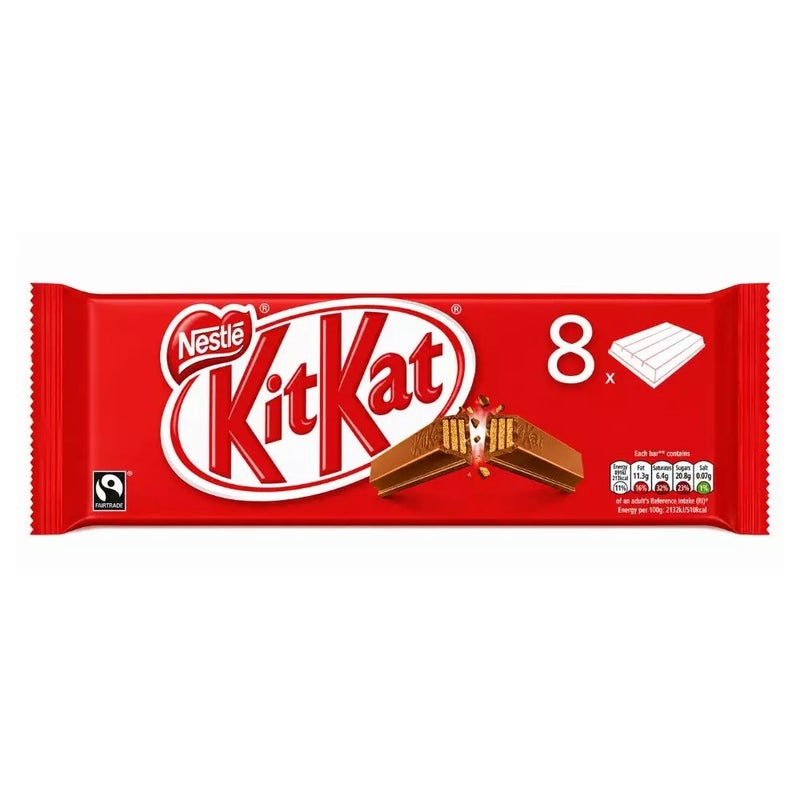 Nestle Kitkat 4 Finger wafer chocolate Bar- 8X41.50gms
