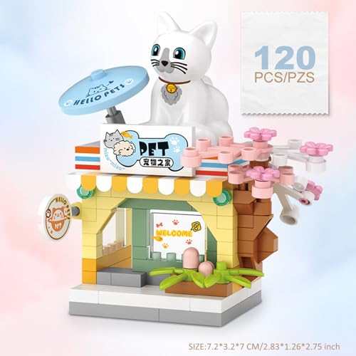MEIEST 4 PCS Mini City Shop Street View Building Blocks SetSimulation Architecture Collection Particle Construction Building Bricks ToyHome Decor - Image 5