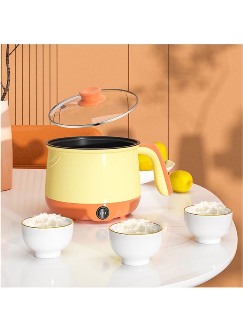 Gasin 1.8L multi-functional mini electric cooker with a power of 300 - 600W ceramic inner pot portable travel cooker electric frying pan, hot pot quick noodle cooker suitable for frying steaks and eggs and boiling soup - Image 2