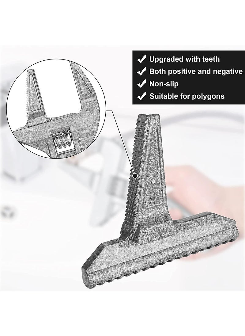 Universal Adjustable 6 68mm Opening Capacity Doubleended Wrench Reversible Jaw Pipe Wrench OpenEnded Hex Spanner Plumbing Hand Tools for MultiFunction Pipe nuts bolts Opening Socket Wrench