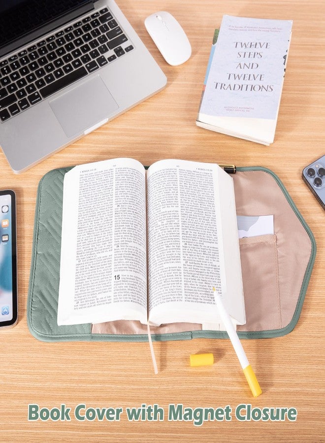 Aplufine غطاء كتاب قابل لإعادة الاستخدام من APLUFINE مع إغلاق مغناطيسي - غلاف كتاب قابل للتعديل هدية مثالية لمحبي الكتب - واقي للكتب ذات الغلاف الورقي - أغطية للكتب ذات الغلاف المقوى - جراب للكتب - حامل للكتب - Image 4