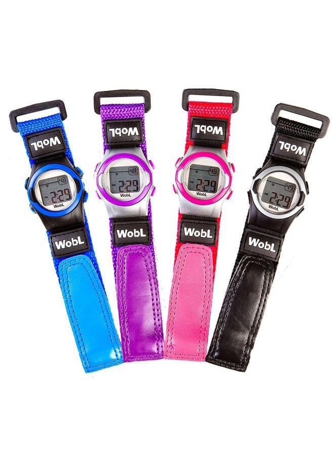WobL Vibrating 8-Alarm & Repeating Countdown Timer Watch, Medication/Sports/Meetings/Potty Reminders, Pink - Image 3