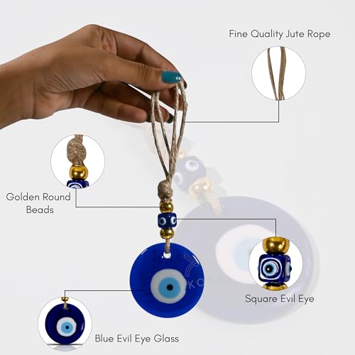 VKORA Handmade Turkish Evil Eye Hanging with Beads for Decoration of Home Shop Office Garden (2GB6) - Image 2